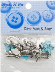 Набор пуговиц-фигурок «Шляпы и ботинки» - Фото 2