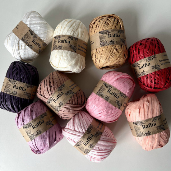 Лента «Рафия», розовая нежность