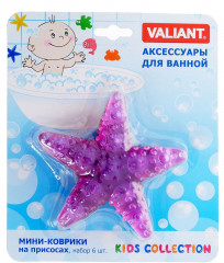 Мини-коврик для ванной «Звездочки» (6 шт), на присосах - Фото 3