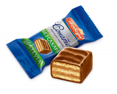 Конфеты вафельные без сахара в молочном шоколаде «Соната» - Фото 1