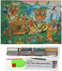 Мозаика алмазная «Тигры» - Фото 1