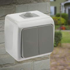 Выключатель двухклавишный - Фото 1