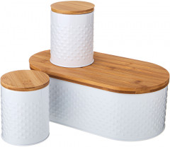 Хлебница с набором банок для сыпучих продуктов - Фото 2