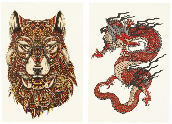 Набор переводных тату