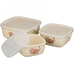 Набор блюд для заливного «Корейская роза» (3 шт) - Фото 1