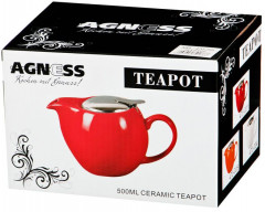 Чайник заварочный с ситом и металлической крышкой (500 мл) - Фото 1