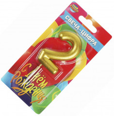 Свеча для торта «Цифра 2» - Фото 1