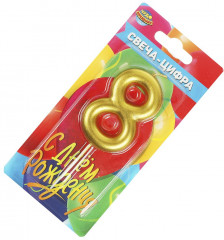 Свеча для торта «Цифра 8» - Фото 3