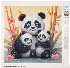 Мозаика алмазная «Семейка панд» - Фото 1