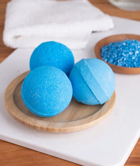 Бомбочка для ванны с шиммером «Crystal Blue»