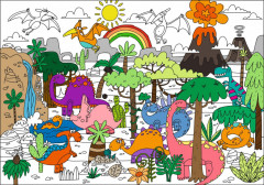 Плакат для рисования «Мир динозавров» - Фото 3