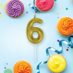 Свеча-цифра 6 - Фото 2