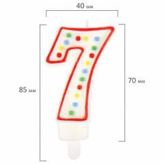 Свеча-цифра «Цифра 7» - Фото 5