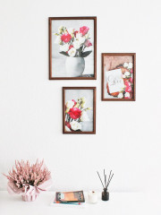 Набор постеров в деревянной раме «Цветочный букет» - Фото 1