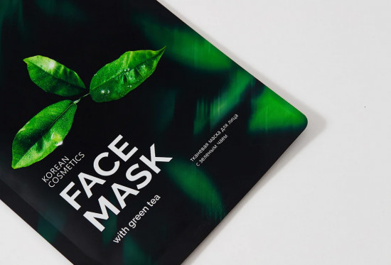 Маска для лица тканевая с зеленым чаем