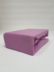 Трикотажная простыня на резинке (евро, 180х200+27 см), цвет фиолетовый - Фото 3