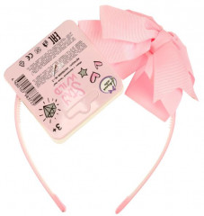 Ободок для волос с розовым бантом - Фото 1