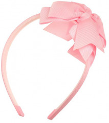 Ободок для волос с розовым бантом - Фото 2