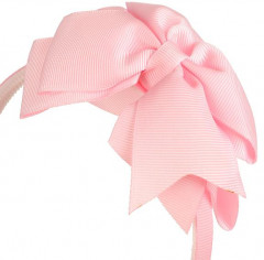 Ободок для волос с розовым бантом - Фото 3