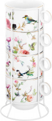 Набор кружек на металлической подставке «Певчие птички» - Фото 3