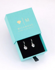 Серьги посеребренные с камнем - Фото 3