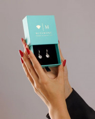 Серьги посеребренные с камнем - Фото 13