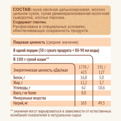 Каша молочная цельнозерновая, овсяная с персиком - Фото 4