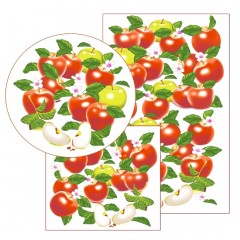 Комплект кухонных полотенец "Фрукты-овощи" махровых набивных (34х60, d68) 2 шт. - Фото 1