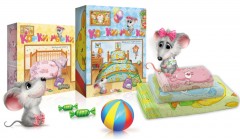 Комплект постельного белья для детской кроватки "Мишутки" (бязь, 1 наволочка 40х60), цвет розовый - Фото 1