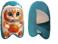 Игрушка-антистресс «Кот-синяя акула» - Фото 1