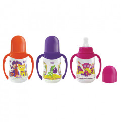 Бутылочка для кормления с силиконовой соской (125 мл), в ассортименте - Фото 1