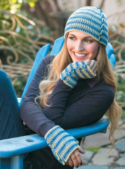 Двустроннее вязание спицами. Шарфы, шали, шапочки. Интересная техника - Фото 3