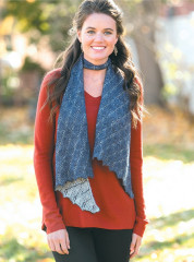 Двустроннее вязание спицами. Шарфы, шали, шапочки. Интересная техника - Фото 4