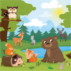 Пазл «Звери у реки» - Фото 1