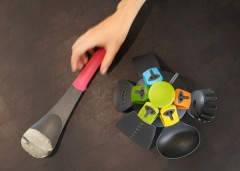 Набор кухонных инструментов на подставке (7 предметов), разноцветный - Фото 2