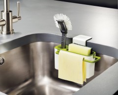 Органайзер для раковины, бело-зеленый - Фото 1