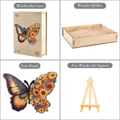 Пазл деревянный «Цветочная бабочка M» - Фото 5