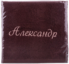 Полотенце махровое «Александр» (коричневый, 50х90 см) - Фото 1
