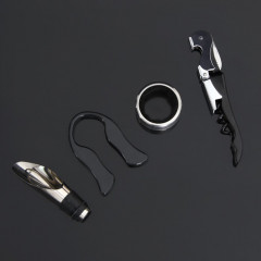 Набор для вина на 2 бутылки, 4 предмета (штопор, пробка, воронка, кольцо) - Фото 2