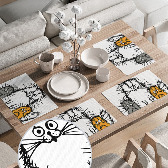 Комплект салфеток «Мохнатые коты»