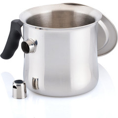 Молоковарка со свистком и крышкой (глянцевая, 1 л) - Фото 1