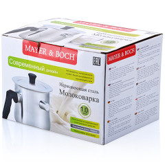 Молоковарка со свистком и крышкой (глянцевая, 1 л) - Фото 2