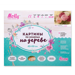 Набор для раскрашивания по номерам на дереве «Оттенки розового» (40×50 см) - Фото 1