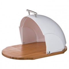 Хлебница деревянная с пластиковой крышкой (36×26×20 см) - Фото 1