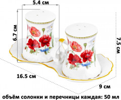 Набор для специй на подставке «Маки» - Фото 5