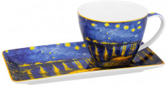 Чашка с блюдцем «Звездная ночь над Роной» - Фото 2