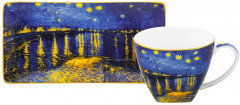 Чашка с блюдцем «Звездная ночь над Роной» - Фото 3