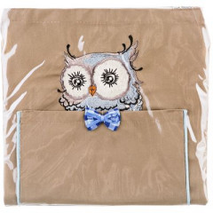 Фартук «Сова» с вышивкой (хаки) - Фото 1