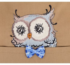 Фартук «Сова» с вышивкой (хаки) - Фото 2