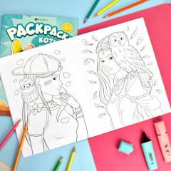 Книжка-раскраска «Девочки и животные» - Фото 2